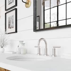 Capistrano 2-Handle 8" Widespread Bathroom Faucet Spot Defense Brushed Nickel