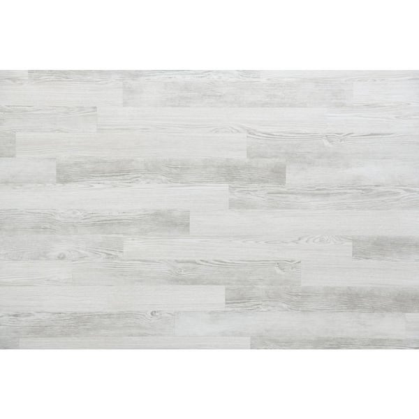 Unbranded E-Z Wall Whitewash 2 MIL x 4 in. W x 36 in. L Peel and Stick Water Resistant Luxury Vinyl Plank Flooring (20 sqft/case)