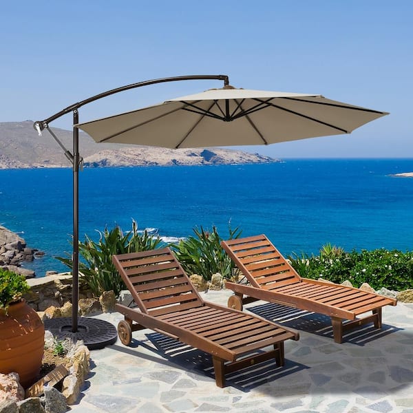 coolaroo offset patio umbrella Aoodor 10ft. Hanging with Base For stability 10 ft. Steel Cantilever Offset