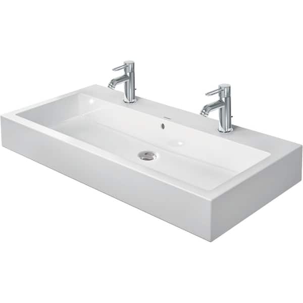 solide Leuren noodzaak Duravit Vero Ceramic Rectangular Vessel Sink 0454100026 - The Home Depot
