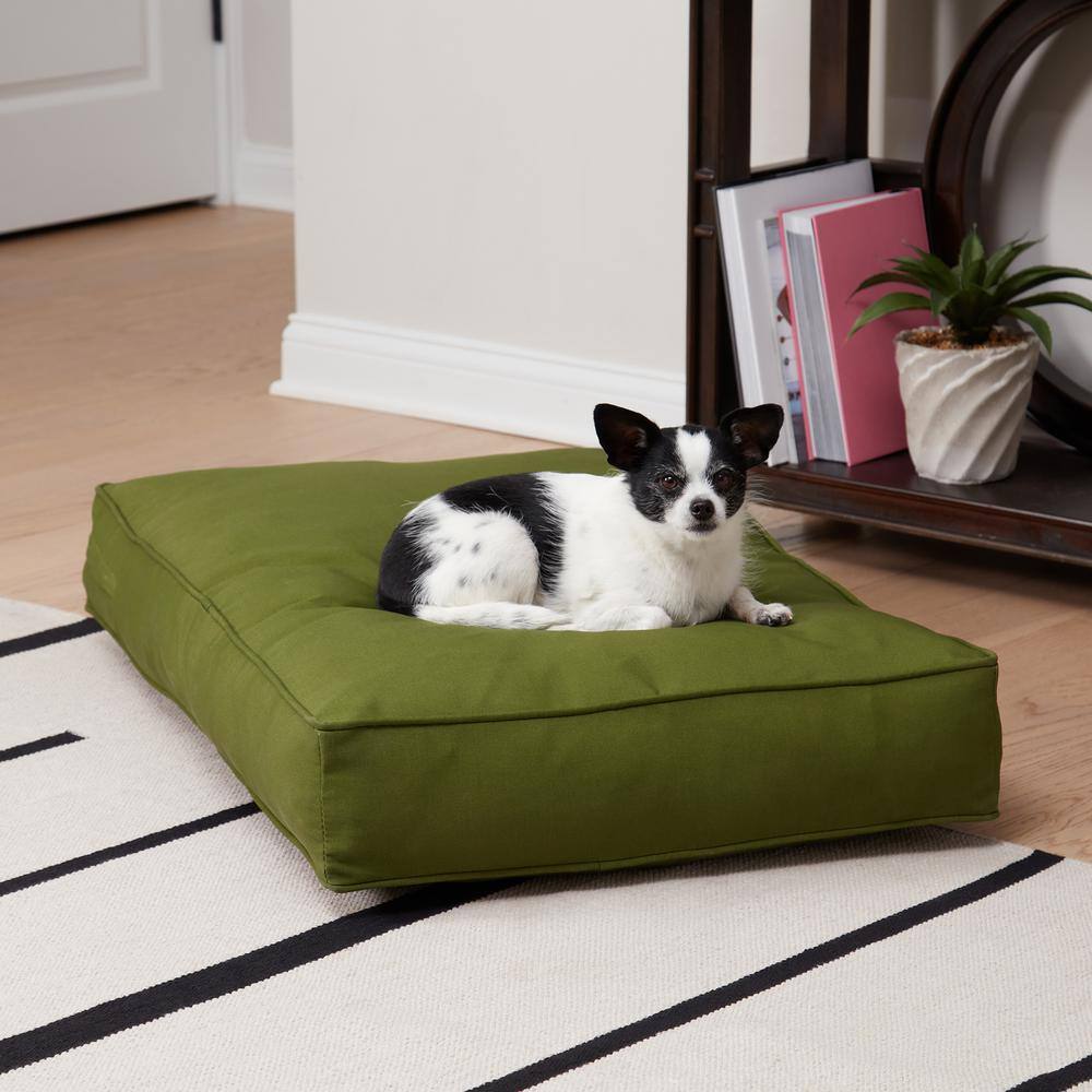 Small Hunter Green Polyester Outdoor Dog Bed