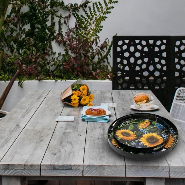 Seasonal Abode Inc Kieran Multi-Colored Decorative Tray (Set of 2)