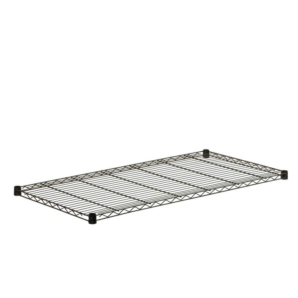 24 in. x 48 in. Steel Shelf in Black