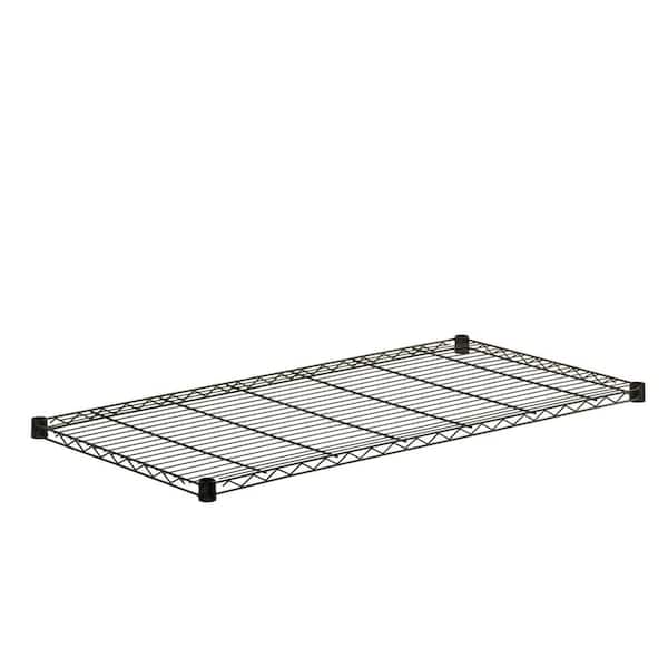 Honey-Can-Do 24 in. x 48 in. Steel Shelf in Black