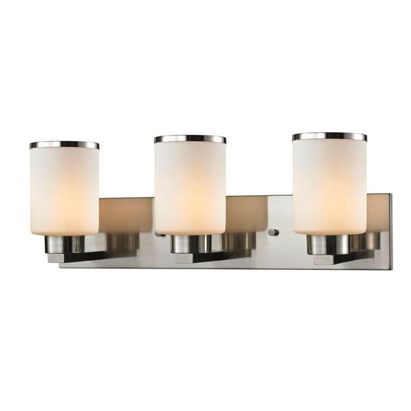 Filament Design Empire 3-Light Brushed Nickel Bath Vanity Light