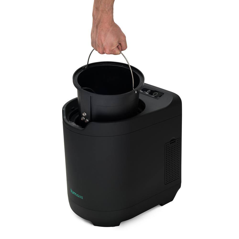 Luma Black Electric Kitchen Composter with Clear-View Lid