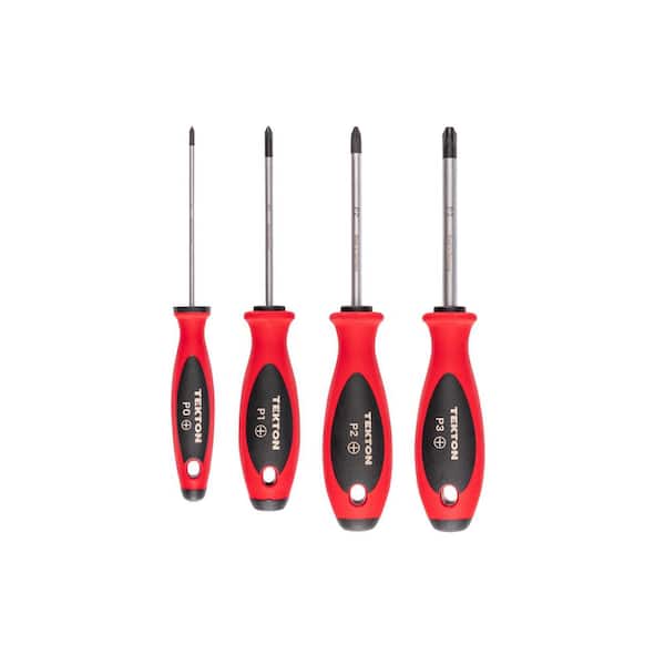Phillips Screwdriver Set-4 Inch Shanks, 4-Piece (#0-#3)