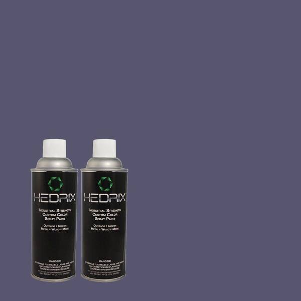 Hedrix 11 oz. Match of 620D-7 Deep Indigo Gloss Custom Spray Paint (2-Pack)
