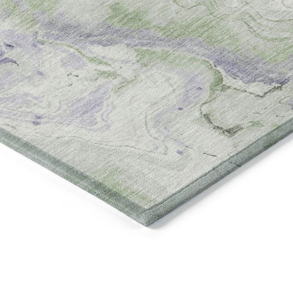 Chantille Machine Washable Indoor/Outdoor Abstract ACN1862 Lavender 8 ft. x 10 ft. Accent Rug