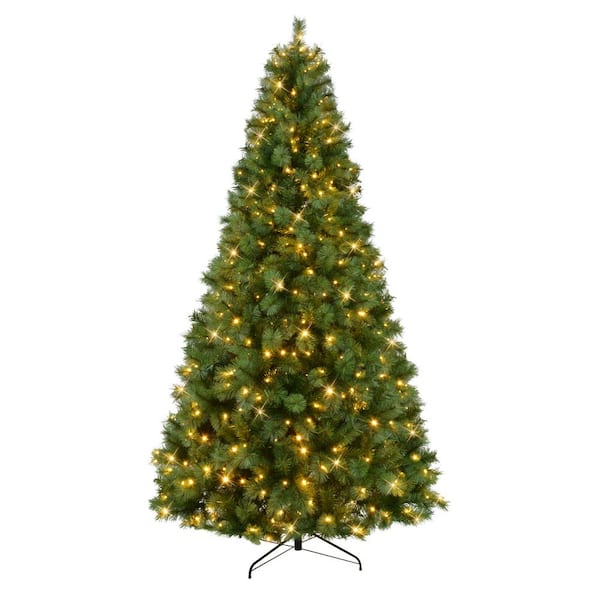 9 ft. Pre-Lit Wyoming Pine Artificial Christmas Tree with Multi-Function LED Lights