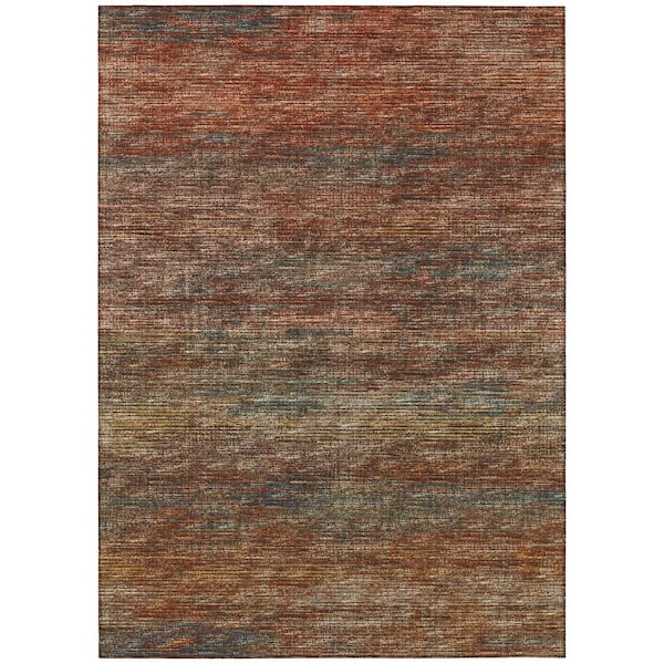 Marston Red 8 ft. x 10 ft. Geometric Indoor/Outdoor Area Rug