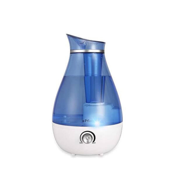cenadinz Tabletop Humidifier for Bedroom Quiet Ultrasonic Cool Mist Humidifier 0.66 Gallon Blue