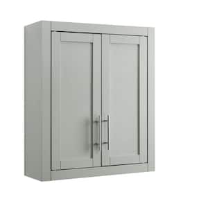Savannah 22 in. x 26 in. x 8 in. Surface-Mount Medicine Cabinet in Gray