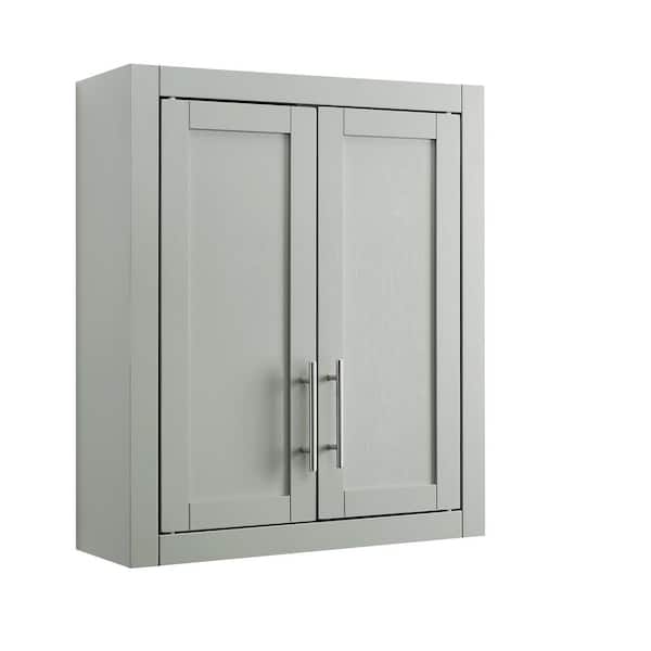 Savannah 22 in. x 26 in. x 8 in. Surface-Mount Medicine Cabinet in Gray