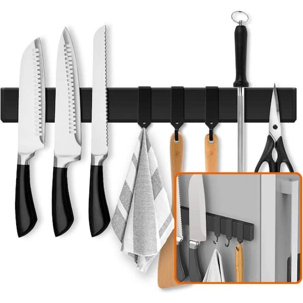 Adrinfly Magnetic Knife Strip 8-Knife 17 in. Stainless Steel Knife Blocks with Strong Magnetic Force