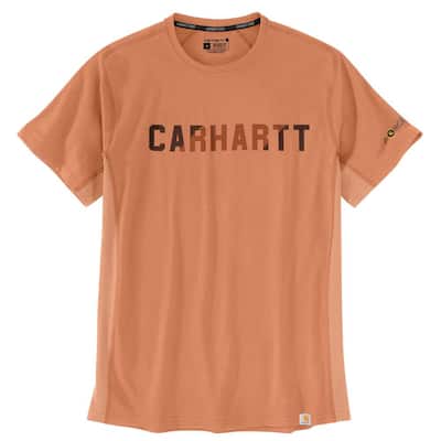 MEN'S 3 XL DUSTY ORANGE COTTON/POLYESTER FORCE RELAXED FIT MIDWEIGHT SHORT SLEEVE GRAPHIC T-SHIRT