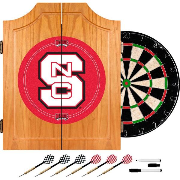 Trademark North Carolina State Wood Finish Dart Cabinet Set
