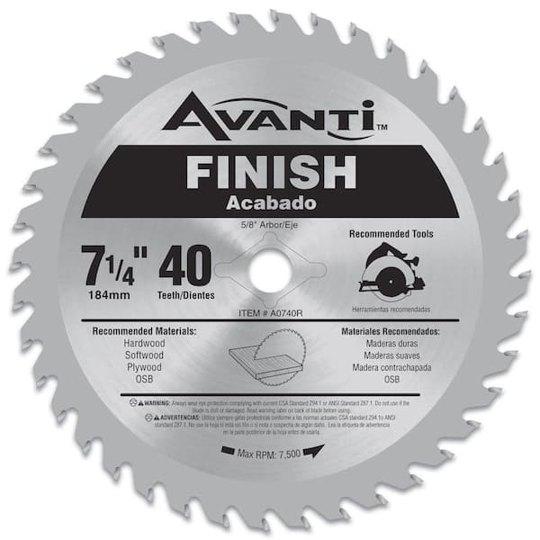 Avanti 7-1/4 in. x 40-Tooth Finish Circular Saw Blade