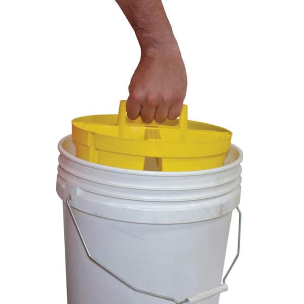 32 Pocket Canvas 5-Gallon Bucket Organizer - with Drill Holster designed to  fit over buckets and