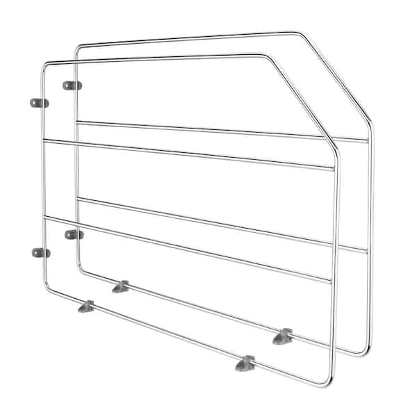0.75 in. W x 19.66 in. D x 12 in. H Kitchen Cabinet Storage Baking Sheet Organizer, Chrome