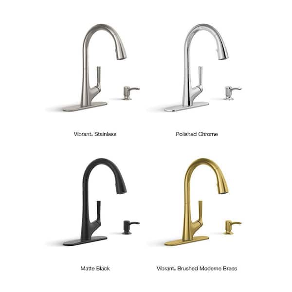 KOHLER Elmbrook Single-Handle Pull-Down Sprayer Kitchen Faucet in Vibrant Stainless
