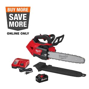 M18 FUEL 14 in. 18V Lithium-Ion Brushless Cordless Battery Top Handle Chainsaw Kit with 8.0 Ah Battery & Rapid Charger