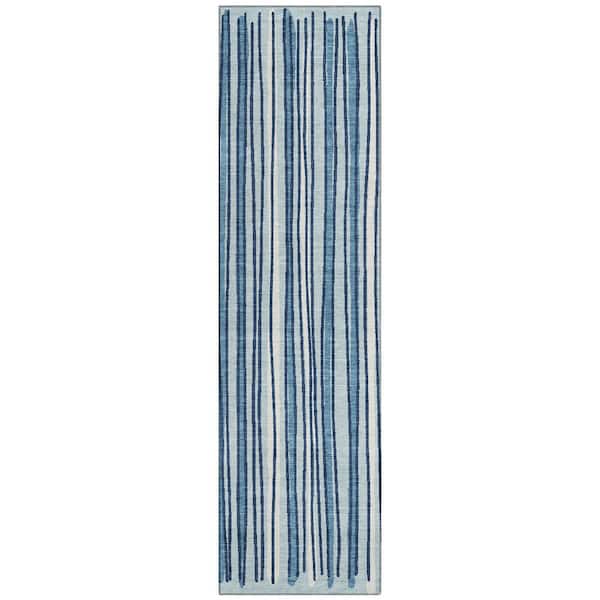 Chantille Machine Washable Indoor/Outdoor Abstract ACN3045 Sky 2 ft. x 7 ft. Runner Rug
