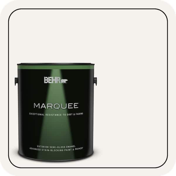 BEHR MARQUEE 1 gal. #PR-W14 Bit of Sugar Semi-Gloss Enamel Exterior Paint & Primer