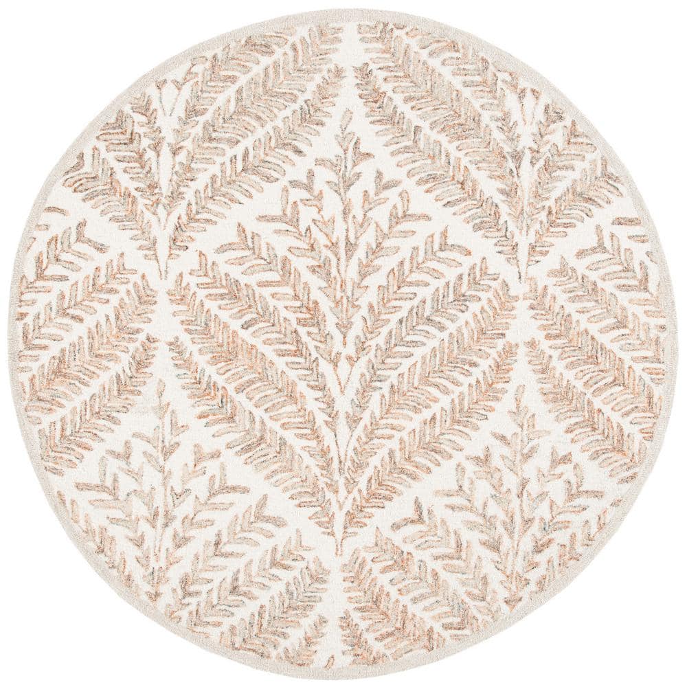 Safavieh Capri Collection CPR208T Handmade Premium Wool Runner 2'3 x 7' Ivory Brown Safavieh Capri Collection CPR208T Handmade Premium Wool Runner 2'3 x 7' Ivory Brown