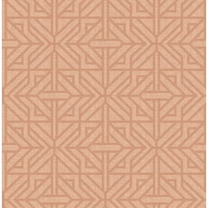 Hesper Rust Red Geometric Wallpaper Sample