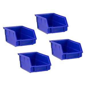 Steel Slatwall Blue Parts Bins (4-Pack)