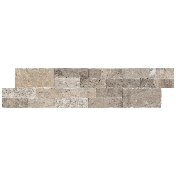 MSI Trevi Gray Ledger Panel 6 in. x 24 in. Natural Travertine Wall Tile (10 cases / 60 sq. ft. / pallet)