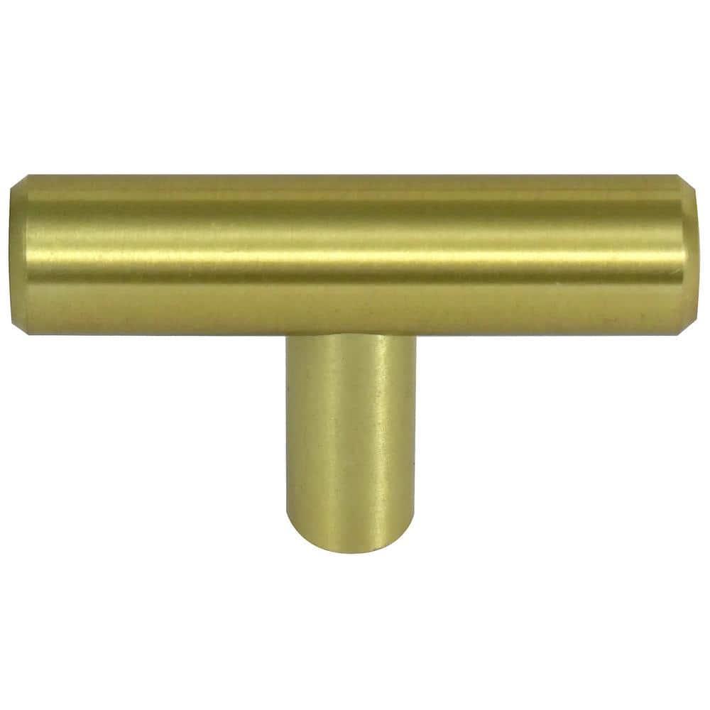 Melrose 2 in. Satin Brass T-Knob Cabinet Knob (10-Pack) price history on PriceWatchPro