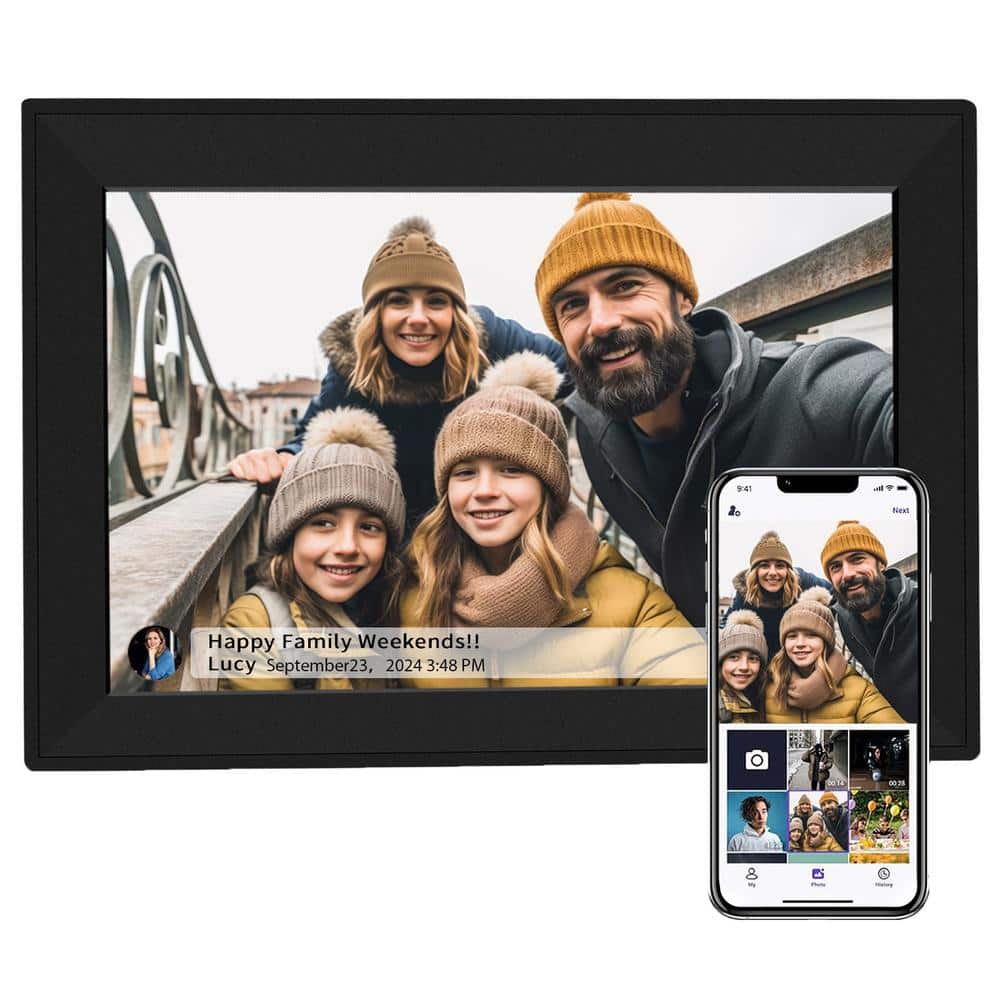10.1 in. Black WiFi Smart Digital Picture Frame with Free Storage and 1280 x 800 Touch Screen, Share Photos and Video price history on PriceWatchPro