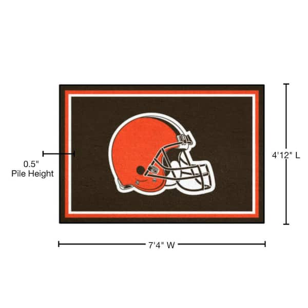 FANMATS NFL Cleveland Browns Brown 5 ft. x 8 ft. Area Rug 6570