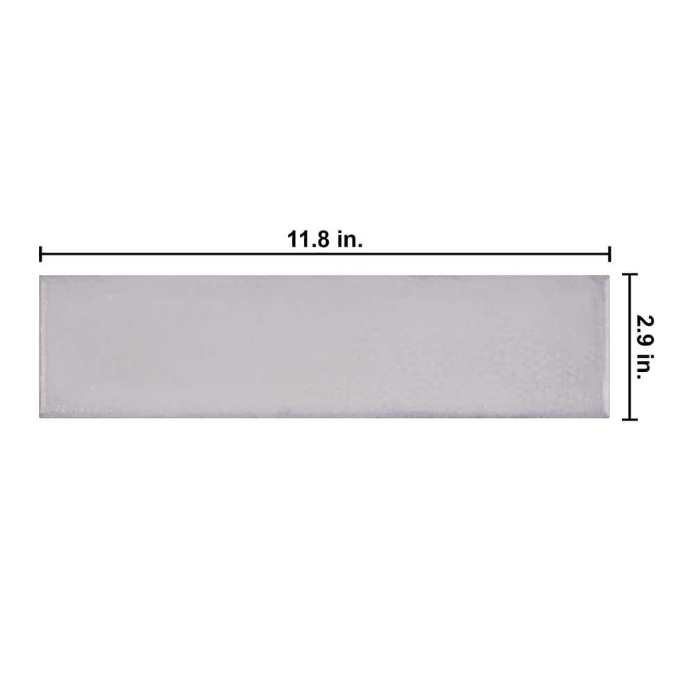 Blanco White Glossy Ceramic Subway Wall Tile 3" x 12"