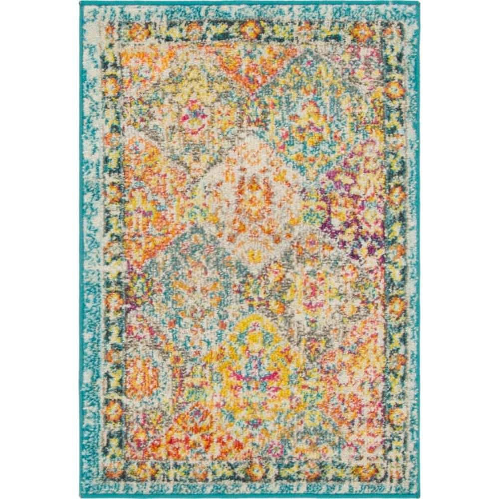 Madeline Multi-Color Rectangular Synthetic Indoor Rug