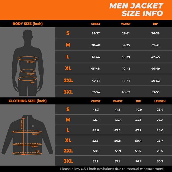 ororo heated jacket settings