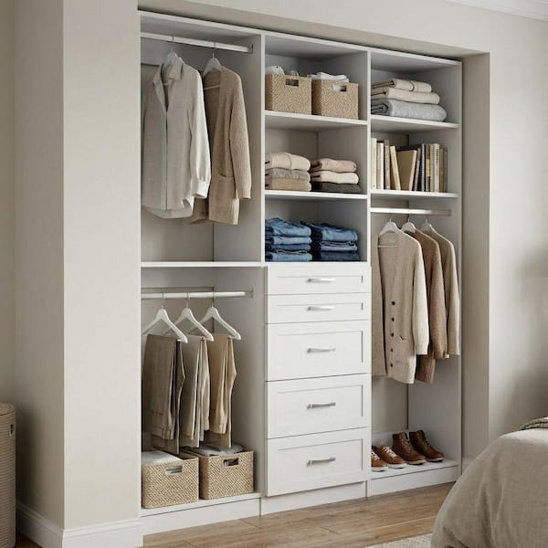 MODULAR CLOSETS Alto Collection 69 in. W White Wall Mounted Shaker