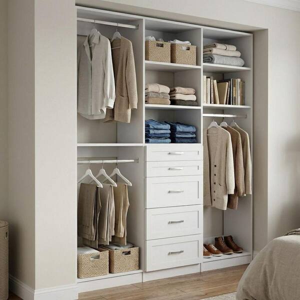 MODULAR CLOSETS Alto Collection 70.5 in. W White Wall Mounted