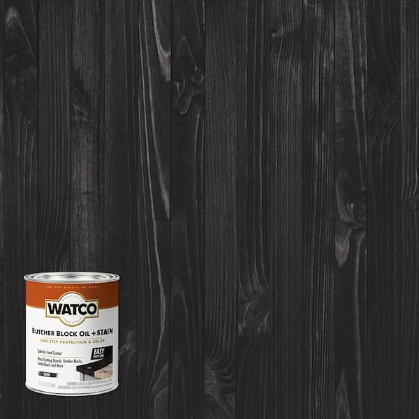 Watco 1 Pt Ebony Butcher Block Oil And, Sealing Butcher Block Countertops With Watco