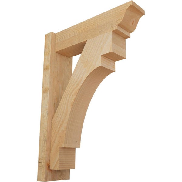 Ekena Millwork 6 in. x 28 in. x 20 in. Douglas Fir Merced Traditional Rough Sawn Outlooker