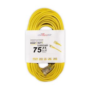 LifeSupplyUSA 200 ft. 16/3 SJT 6 Amp 125-Volt 750-Watt Lighted End Indoor/ Outdoor Heavy-Duty Extension Cord 163200FT - The Home Depot