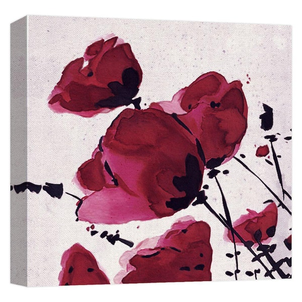 PTM Images ''Watercolor Rose III'' Canvas Abstract Wall Art 15 in. x 15 in.