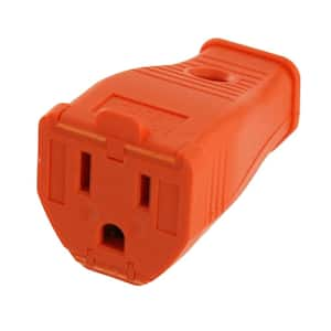 15 Amp 125-Volt 3-Wire Grounding Connector, Orange