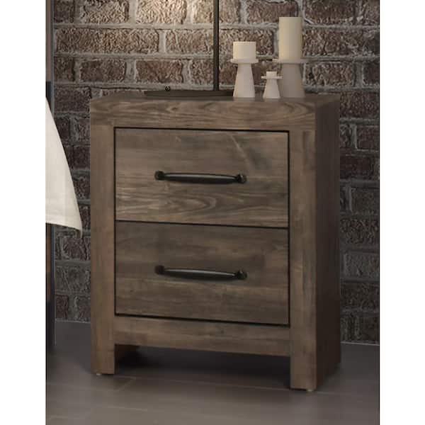 NEW CLASSIC HOME FURNISHINGS New Classic Furniture Misty Lodge Greige 2-drawer Nightstand