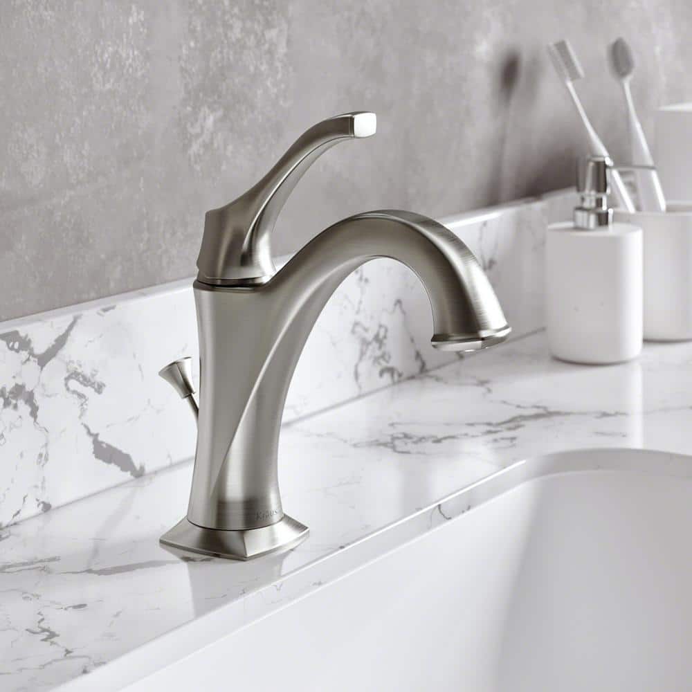 Arlo Spot-Free Brushed Nickel Single Handle Bathroom Faucet Set