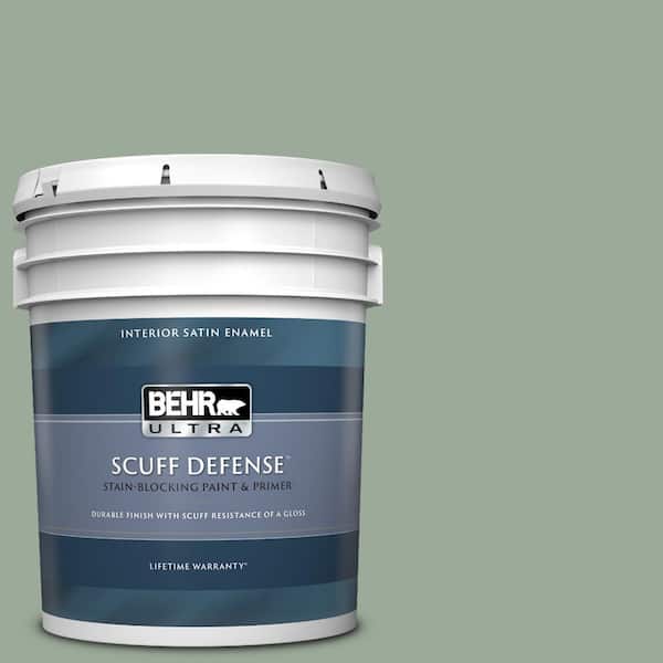 BEHR ULTRA 5 gal. #450F-4 Scotland Road Extra Durable Satin Enamel Interior Paint & Primer