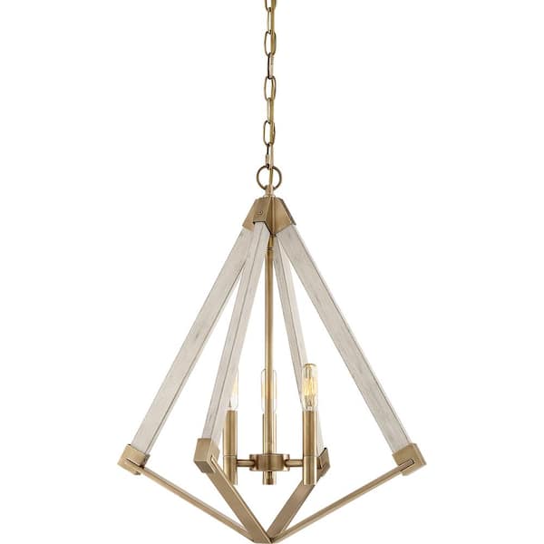 Viewpoint 3-Light Weathered Brass Pendant