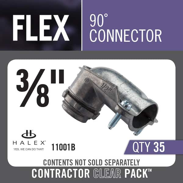 3/8 in. Flexible Metal Conduit (FMC) 90° Connectors (35-Pack) 3/8 in. Flexible Metal Conduit (FMC) 90° Connectors (35-Pack)